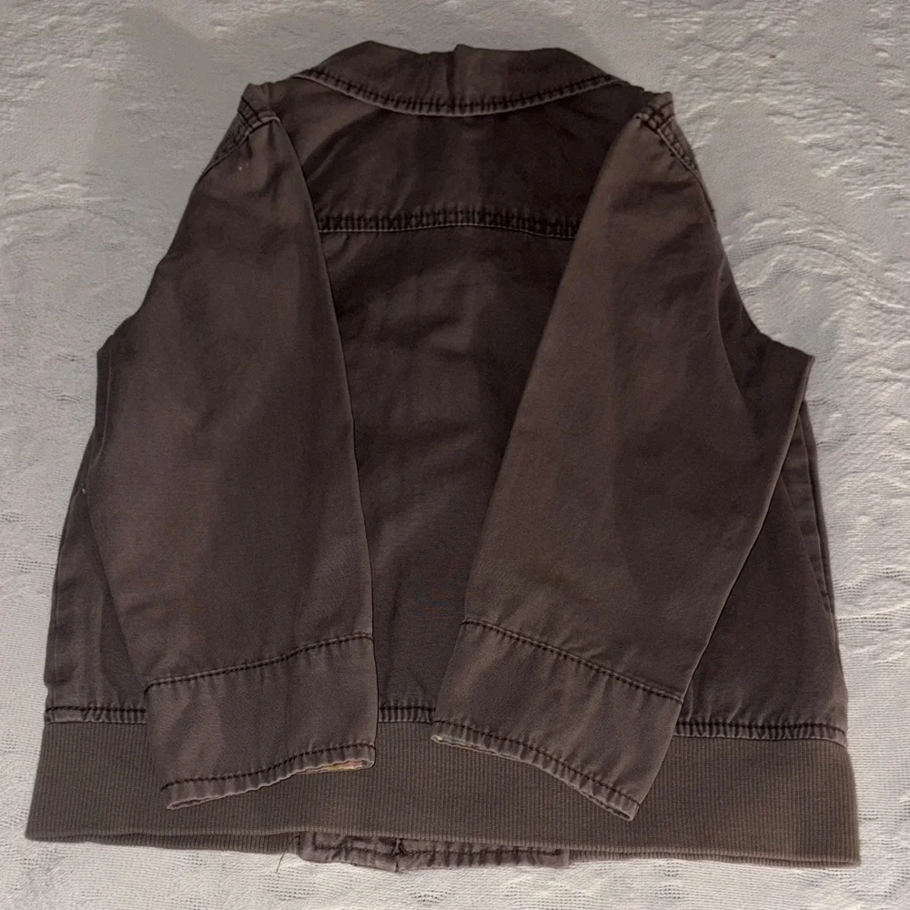 Gently Loved Genuine Kids OshKosh Kids Gray /Olive Greenish Jean Jacket